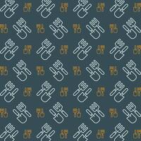 Fork and trowel sensational trendy multicolor repeating pattern vector illustration background