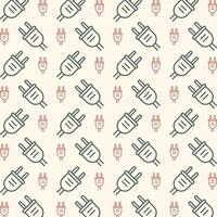 Plug icon delightful trendy colorful repeating pattern vector illustration background