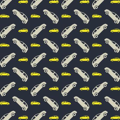 Car repeating pattern trendy style icon beautiful vector illustration background