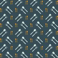 Cutlery sensational trendy multicolor repeating pattern vector illustration background
