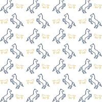 Horse wonderful trendy multicolor repeating pattern vector illustration background