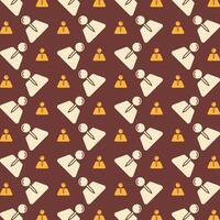 Location flat icon repeating trendy pattern multicolor brown vector illustration background