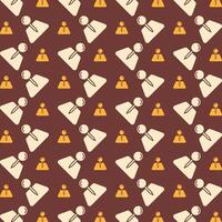 Location flat icon repeating trendy pattern multicolor brown vector illustration background