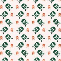 Train adorable trendy multicolor repeating pattern vector illustration background
