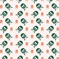 Train adorable trendy multicolor repeating pattern vector illustration background