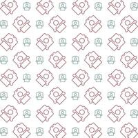 Camera gorgeous trendy multicolor repeating pattern vector illustration background