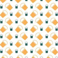 Bucket icon brilliant trendy multicolor repeating pattern vector illustration background