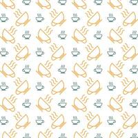 Coffee brilliant trendy multicolor repeating pattern vector illustration background