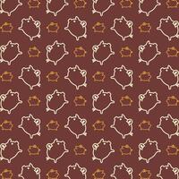Money back flat icon repeating trendy pattern multicolor brown vector illustration background