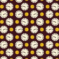 Clock wonderful trendy multicolor repeating pattern vector illustration background
