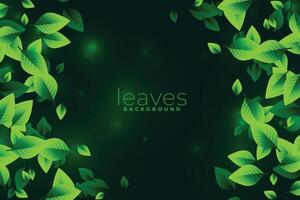 green leaves eco background design concept vector