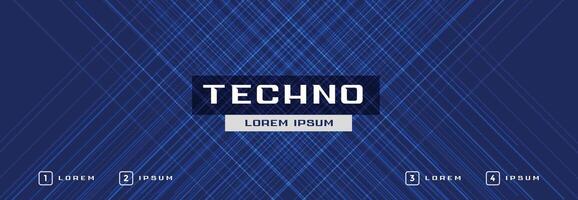 abstract technology blue glowing lines banner design vector