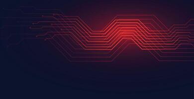 circuit lines technology diagram background in red shade vector