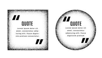 square and circle quote frames design set vector