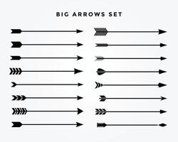 vintage classic arrows set of sixteen styles vector