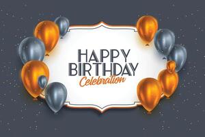 happy birthday celebration premium style background template vector