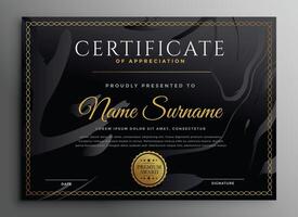 multipurpose certificate template in dark golden theme design vector