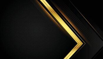 black and gold geometric background with text space vector