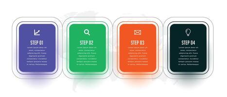four steps modern infographic template vector