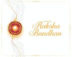 realistic raksha bandhan festival background with rakhi design vector