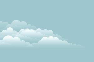 elegant cloud background on blue sky design vector