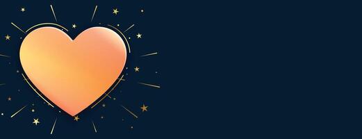 hearts web banner with text space vector