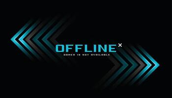 channel gaming dark background in geometric style vector