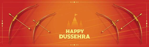 indian style happy dussehra festival banner design vector