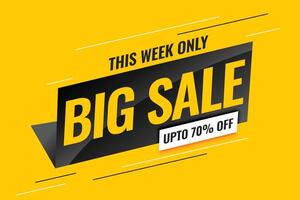 big sale modern promotional banner design template vector