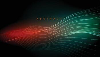 abstract digital lines glowing wavy background design vector