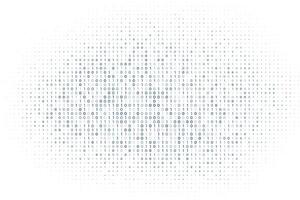 white digital matrix of binary code numbers background vector