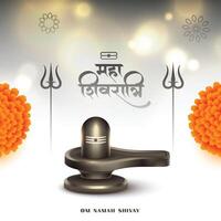 religious maha shivratri festival greeting design vector