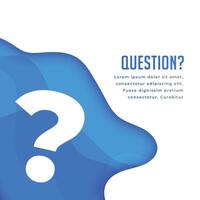 blue question web help and support background vector