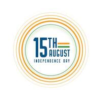 independence day of india background with tricolor circle frame vector