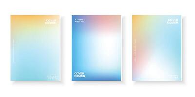 Colorful modern gradient covers template design set vector