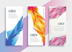 abstract style web vertical banner design template vector