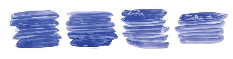 hand painted watercolor brush stroke set in blue colors vector