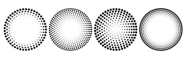 Abstract grunge halftone round dots background design vector