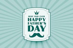 retro style happy fathers day background design vector