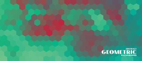 hexagonal geometric banner in duotone colors style vector