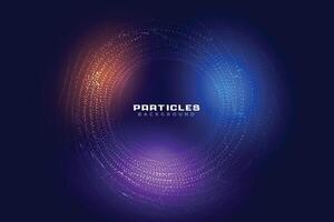 abstract circular particles digital futuristic background design vector