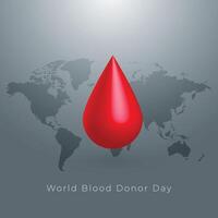 mundo sangre donante día concepto antecedentes diseño vector
