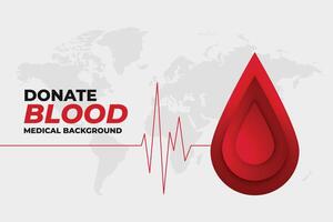 donate blood healthcare and medical background design vector