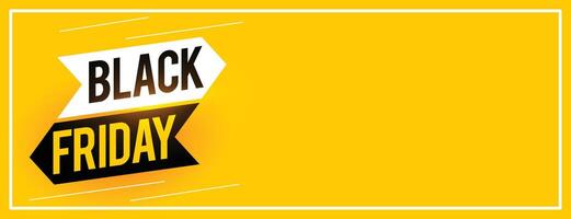 Black friday sale yellow banner for online advertisement vector