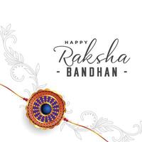 raksha bandhan festival banner with decorative rakhi design vector