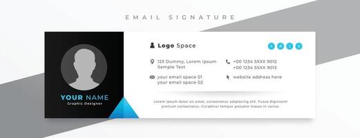 business email sign card template with digital information design vector