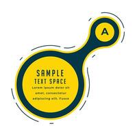 stylish web infographic template in flat  bubble design and text space vector