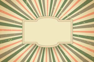 vintage retro old background with sunburst rays vector