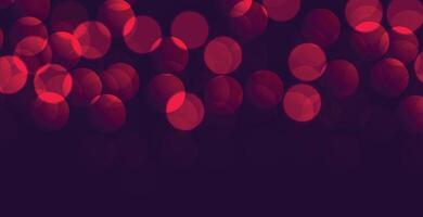 shiny purple red bokeh banner with text space vector