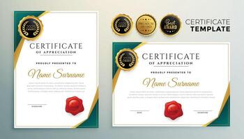 creative certificate of appreciation template modern design vector